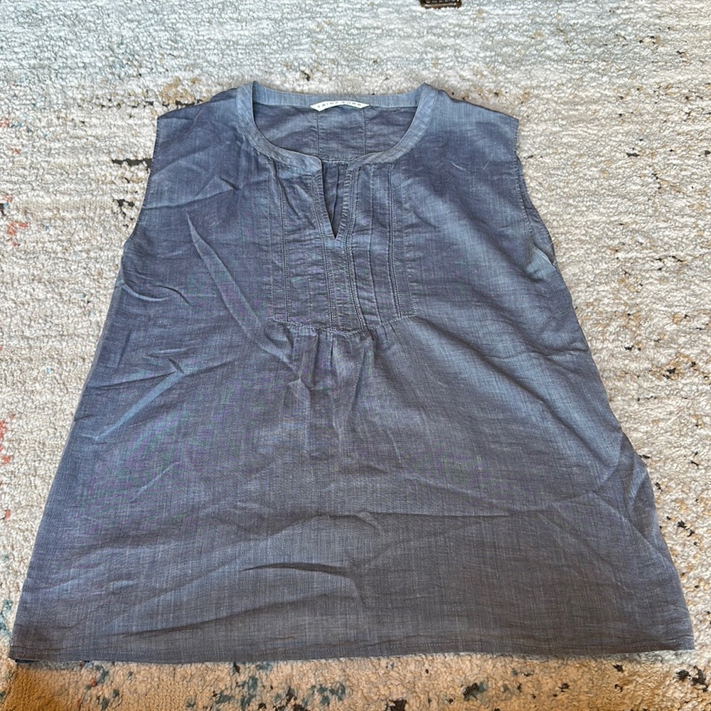 Trina Turk Sleeveless Denim Shirt